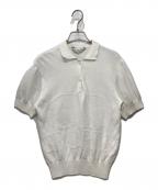 Christian Dior Sportsクリスチャン ディオールスポーツ）の古着「ニットポロシャツ」｜ホワイト