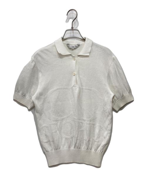 Christian Dior Sports（クリスチャン ディオールスポーツ）Christian Dior Sports (クリスチャン ディオールスポーツ) ニットポロシャツ ホワイト サイズ:Lの古着・服飾アイテム