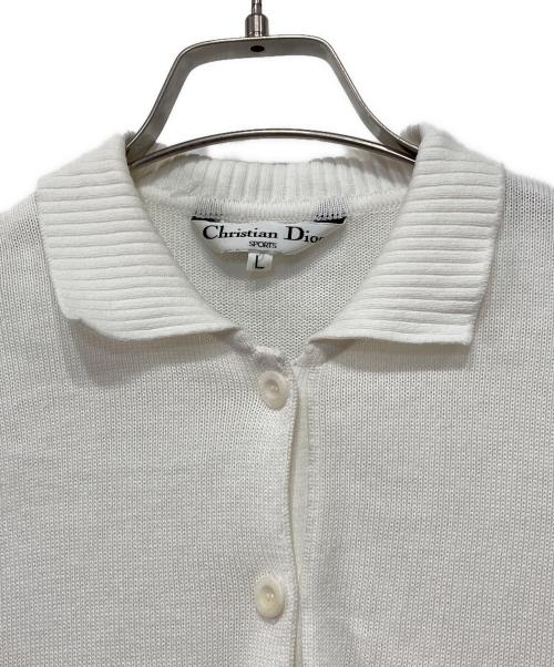 Christian Dior Sports（クリスチャン ディオールスポーツ）Christian Dior Sports (クリスチャン ディオールスポーツ) ニットポロシャツ ホワイト サイズ:Lの古着・服飾アイテム