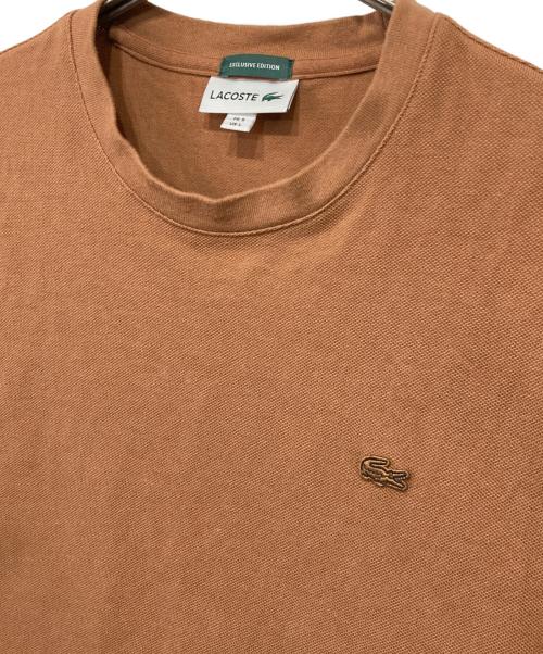 LACOSTE（ラコステ）LACOSTE (ラコステ) 別注 ミコカノコ クルーネック Tシャツ ブラウン サイズ:US Lの古着・服飾アイテム