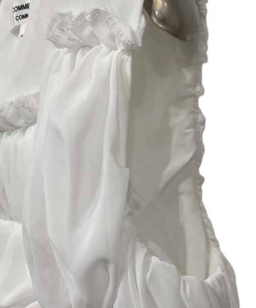 COMME des GARCONS COMME des GARCONS（コムデギャルソン コムデギャルソン）COMME des GARCONS COMME des GARCONS (コムデギャルソン コムデギャルソン) ランダムギャザーブラウス ホワイト サイズ:Sの古着・服飾アイテム