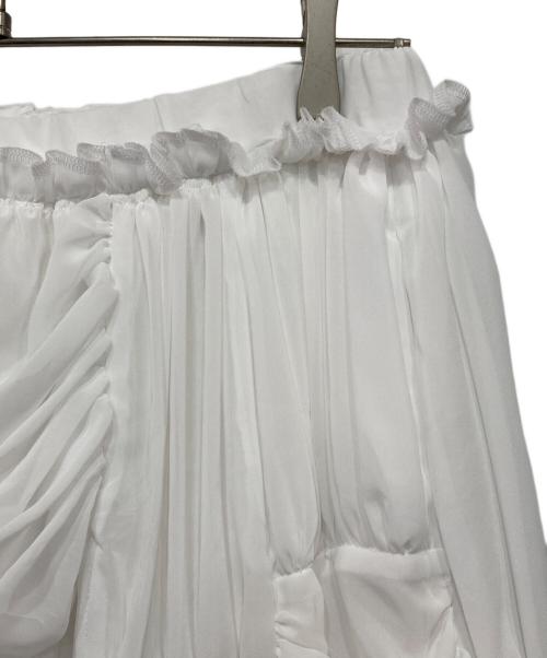 COMME des GARCONS COMME des GARCONS（コムデギャルソン コムデギャルソン）COMME des GARCONS COMME des GARCONS (コムデギャルソン コムデギャルソン) ランダムギャザースカート ホワイト サイズ:Sの古着・服飾アイテム