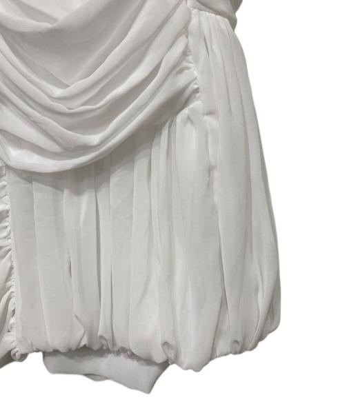 COMME des GARCONS COMME des GARCONS（コムデギャルソン コムデギャルソン）COMME des GARCONS COMME des GARCONS (コムデギャルソン コムデギャルソン) ランダムギャザースカート ホワイト サイズ:Sの古着・服飾アイテム