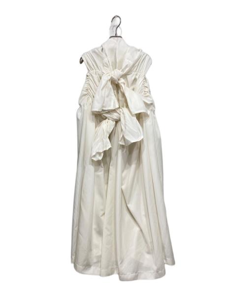 TAO COMME des GARCONS（タオ コムデギャルソン）TAO COMME des GARCONS (タオ コムデギャルソン) 23SS リボンフリルワンピースドレス ホワイト サイズ:Mの古着・服飾アイテム