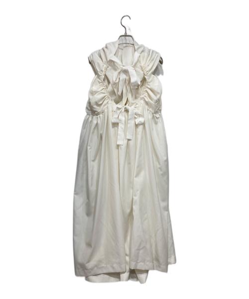 TAO COMME des GARCONS（タオ コムデギャルソン）TAO COMME des GARCONS (タオ コムデギャルソン) 23SS リボンフリルワンピースドレス ホワイト サイズ:Mの古着・服飾アイテム