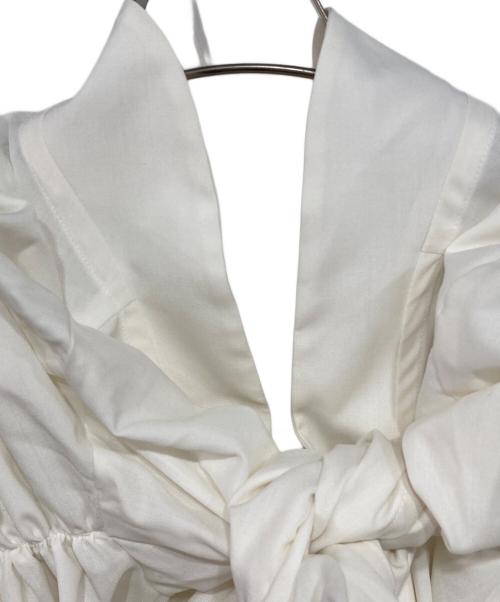 TAO COMME des GARCONS（タオ コムデギャルソン）TAO COMME des GARCONS (タオ コムデギャルソン) 23SS リボンフリルワンピースドレス ホワイト サイズ:Mの古着・服飾アイテム