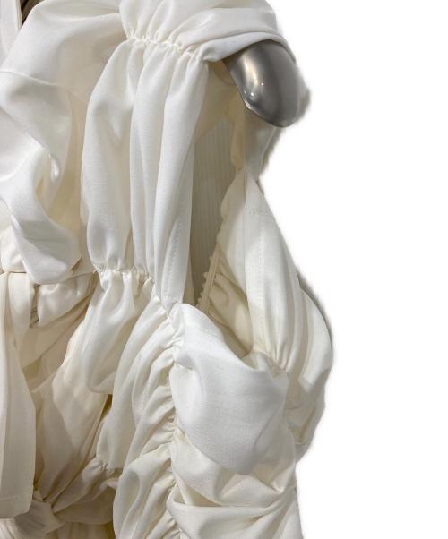 TAO COMME des GARCONS（タオ コムデギャルソン）TAO COMME des GARCONS (タオ コムデギャルソン) 23SS リボンフリルワンピースドレス ホワイト サイズ:Mの古着・服飾アイテム