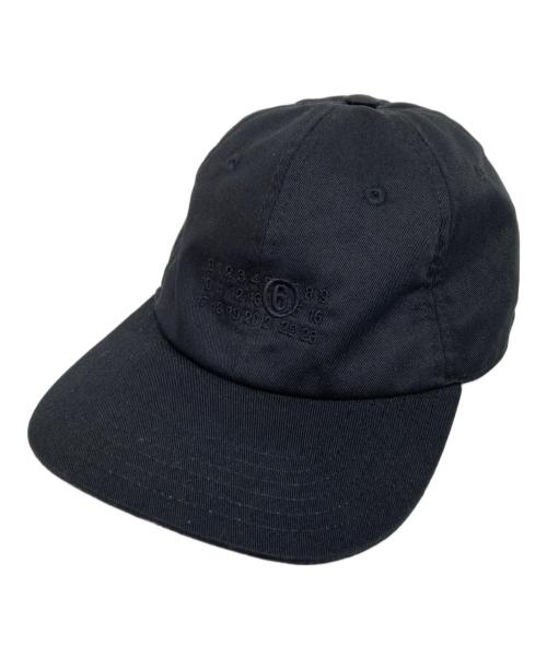 MM6 Maison Margiela（エムエムシックスメゾンマルジェラ）MM6 Maison Margiela (エムエムシックスメゾンマルジェラ) ロゴベースボールキャップ ブラック サイズ:Mの古着・服飾アイテム