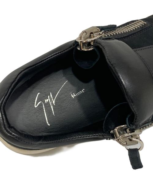 GIUSEPPE ZANOTTI（ジュゼッペザノッティ）GIUSEPPE ZANOTTI (ジュゼッペザノッティ) スリッポン ブラック サイズ:41の古着・服飾アイテム