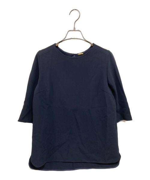 MUSE de Deuxieme Classe（ミューズ ドゥーズィエム クラス）MUSE de Deuxieme Classe (ミューズ ドゥーズィエム クラス) トリアセジョーゼットシチブソデプルオーバー ネイビー サイズ:-の古着・服飾アイテム