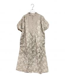 TSUHARU by samansa Mos2（ツハル バイ サマンサモスモス）の古着「リネン果物柄総刺繍ワンピース」｜ベージュ