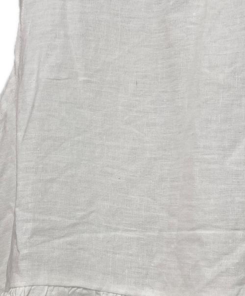 TSUHARU by samansa Mos2（ツハル バイ サマンサモスモス）TSUHARU by samansa Mos2 (ツハル バイ サマンサモスモス) リネン刺繍ペチワンピース ホワイト サイズ:Fの古着・服飾アイテム