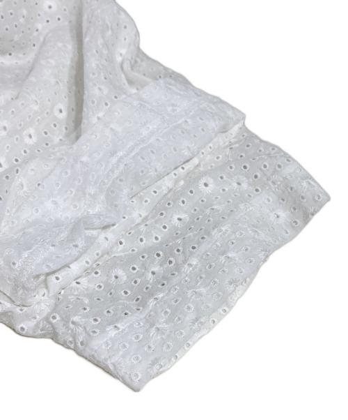 TAO COMME des GARCONS（タオ コムデギャルソン）TAO COMME des GARCONS (タオ コムデギャルソン) 小花刺繍レースフリルブラウス ホワイト サイズ:Mの古着・服飾アイテム