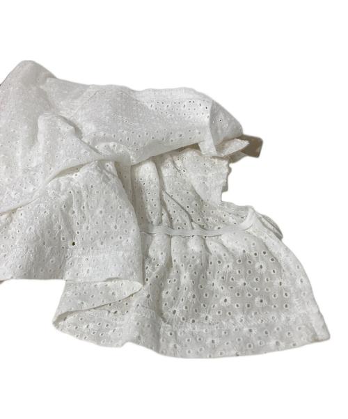 TAO COMME des GARCONS（タオ コムデギャルソン）TAO COMME des GARCONS (タオ コムデギャルソン) 小花刺繍レースフリルブラウス ホワイト サイズ:Mの古着・服飾アイテム