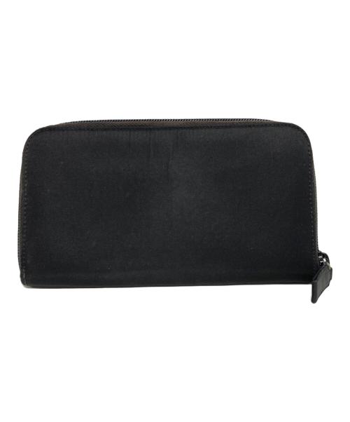 PRADA（プラダ）PRADA (プラダ) ラウンドファスナー ウォレット ブラックの古着・服飾アイテム