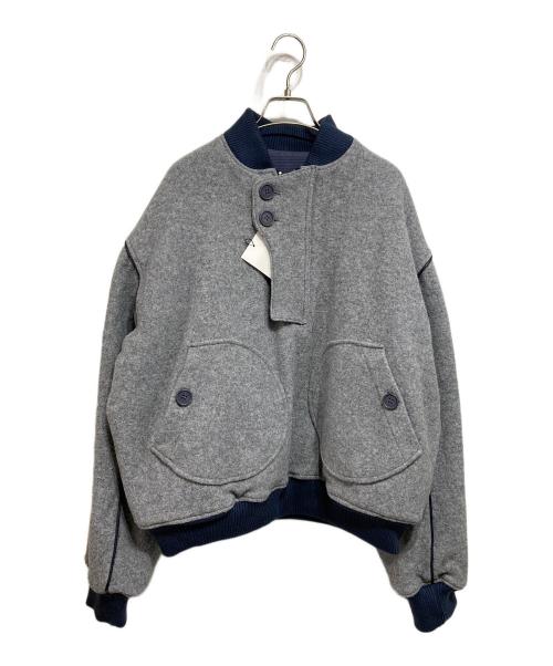 PARANOID（パラノイド）PARANOID (パラノイド) WOOL PULL OVER JACKET ネイビー×グレー サイズ:Lの古着・服飾アイテム