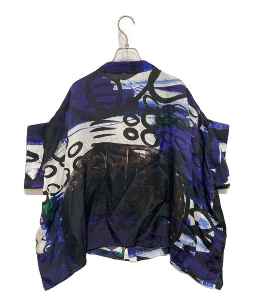 Y's（ワイズ）Y's (ワイズ) マルチプリントシャツ パープル サイズ:1の古着・服飾アイテム