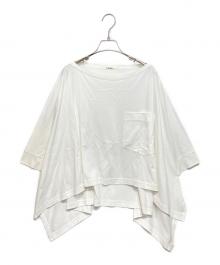 LIMI feu（リミフゥ）の古着「60/2 COTTON JERSEY BIG SQUARE T-SHIRT」｜ホワイト