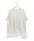 GROUND Yグラウンドワイ）の古着「前ラグランスリットT半袖」｜ホワイト
