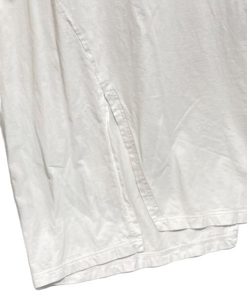 GROUND Y（グラウンドワイ）GROUND Y (グラウンドワイ) 前ラグランスリットT半袖 ホワイト サイズ:3の古着・服飾アイテム