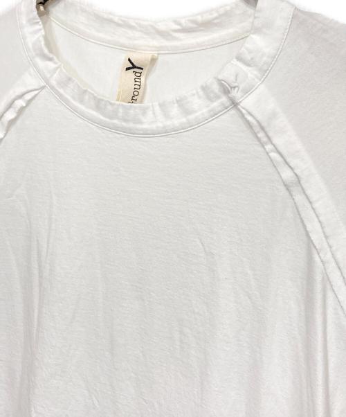 GROUND Y（グラウンドワイ）GROUND Y (グラウンドワイ) 前ラグランスリットT半袖 ホワイト サイズ:3の古着・服飾アイテム