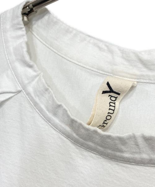 GROUND Y（グラウンドワイ）GROUND Y (グラウンドワイ) 前ラグランスリットT半袖 ホワイト サイズ:3の古着・服飾アイテム