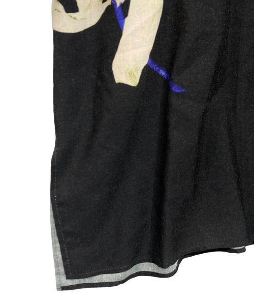 Y's（ワイズ）Y's (ワイズ) フラワープリントシャツワンピース ブラック サイズ:2の古着・服飾アイテム