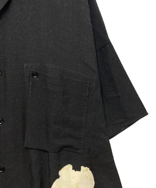 Y's（ワイズ）Y's (ワイズ) フラワープリントシャツワンピース ブラック サイズ:2の古着・服飾アイテム