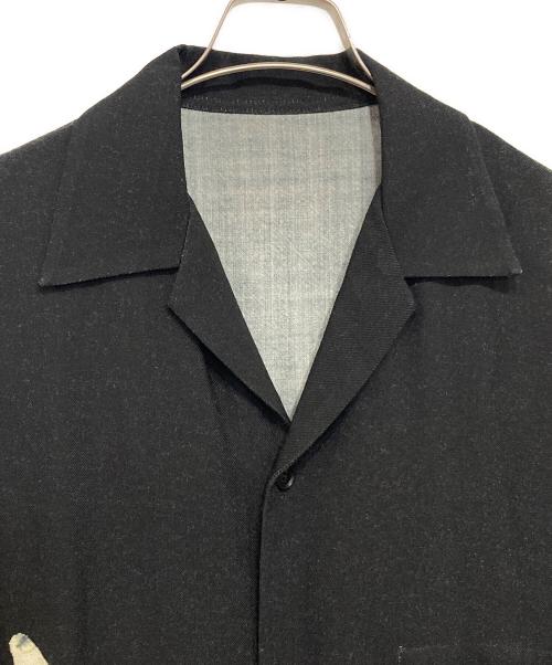 Y's（ワイズ）Y's (ワイズ) フラワープリントシャツワンピース ブラック サイズ:2の古着・服飾アイテム