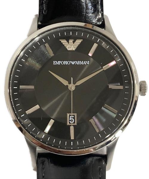 EMPORIO ARMANI（エンポリオアルマーニ）EMPORIO ARMANI (エンポリオアルマーニ) 腕時計 ブラックの古着・服飾アイテム
