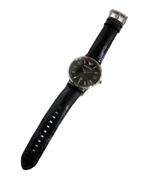 EMPORIO ARMANI（エンポリオアルマーニ）EMPORIO ARMANI (エンポリオアルマーニ) 腕時計 ブラックの古着・服飾アイテム