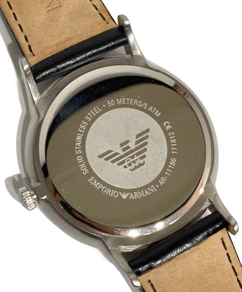 EMPORIO ARMANI（エンポリオアルマーニ）EMPORIO ARMANI (エンポリオアルマーニ) 腕時計 ブラックの古着・服飾アイテム