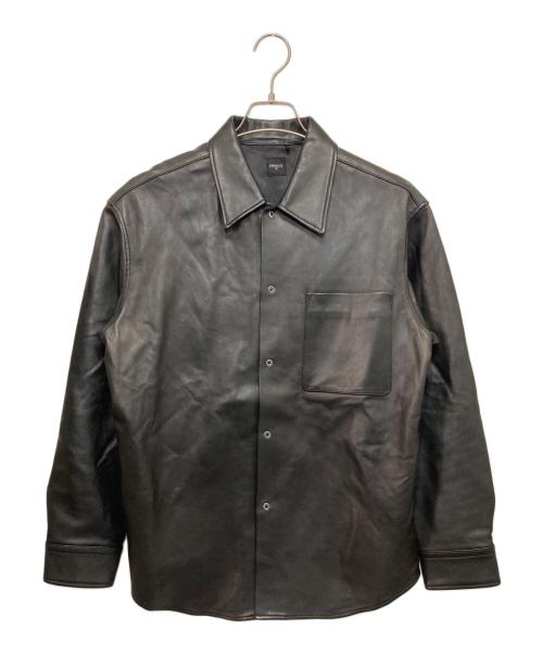 EDIFICE（エディフィス）EDIFICE (エディフィス) ネイキッドラムレザー シャツ ブラック サイズ:Sの古着・服飾アイテム