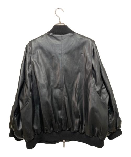 Lui's（ルイス）Lui's (ルイス) フェイクレザーMA-1 ブラック サイズ:FREEの古着・服飾アイテム