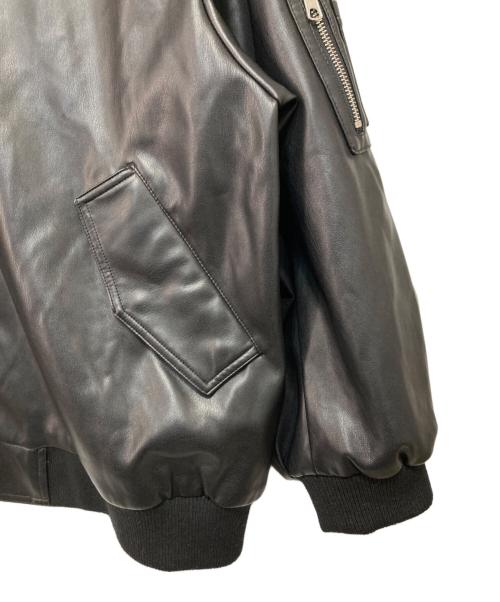 Lui's（ルイス）Lui's (ルイス) フェイクレザーMA-1 ブラック サイズ:FREEの古着・服飾アイテム