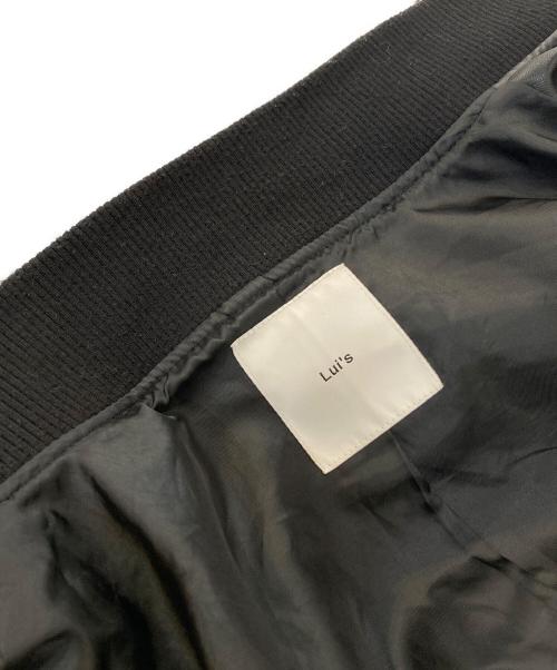 Lui's（ルイス）Lui's (ルイス) フェイクレザーMA-1 ブラック サイズ:FREEの古着・服飾アイテム
