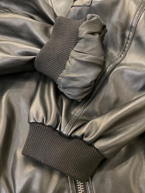 Lui's（ルイス）Lui's (ルイス) フェイクレザーMA-1 ブラック サイズ:FREEの古着・服飾アイテム