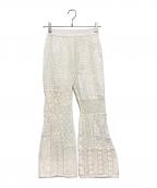 TODAYFULトゥデイフル）の古着「Patchwork Lace Pants」｜アイボリー