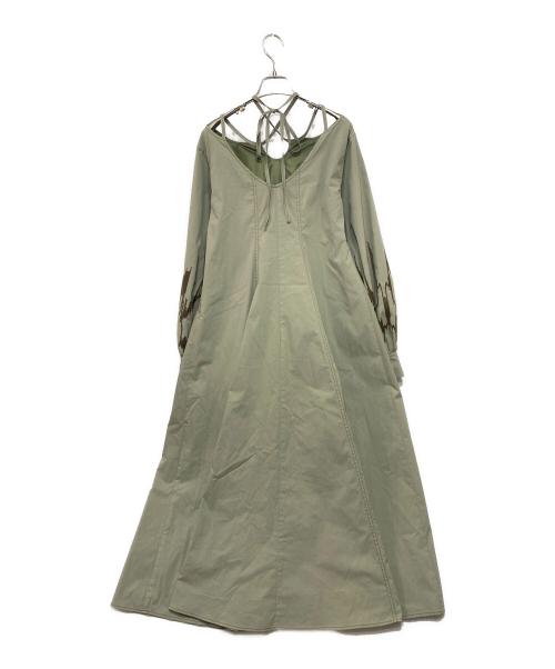 RAY BEAMS（レイ ビームス）RAY BEAMS (レイ ビームス) 刺繍バルーンスリーブワンピース オリーブの古着・服飾アイテム
