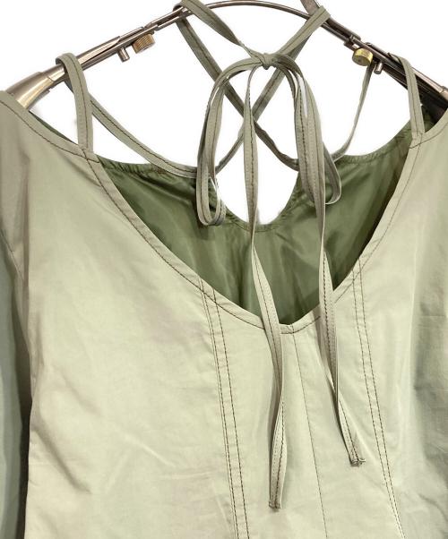 RAY BEAMS（レイ ビームス）RAY BEAMS (レイ ビームス) 刺繍バルーンスリーブワンピース オリーブの古着・服飾アイテム