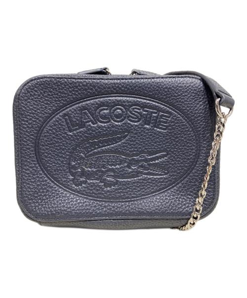 LACOSTE（ラコステ）LACOSTE (ラコステ) CROCO CREW ボックスショルダーバッグ ネイビーの古着・服飾アイテム