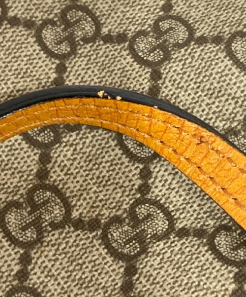 GUCCI（グッチ）GUCCI (グッチ) GGスプリームキャンバスミニトートバッグ ブラウン×アイボリーの古着・服飾アイテム