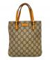 GUCCI（グッチ）の古着「GGスプリームキャンバスミニトートバッグ」｜ブラウン×アイボリー