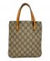 GUCCI (グッチ) GGスプリームキャンバスミニトートバッグ ブラウン×アイボリー：20000円