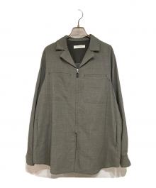 PUBLIC TOKYO（パブリックトウキョウ）の古着「ドライトロフロントジップオーバーシャツ」｜グレー