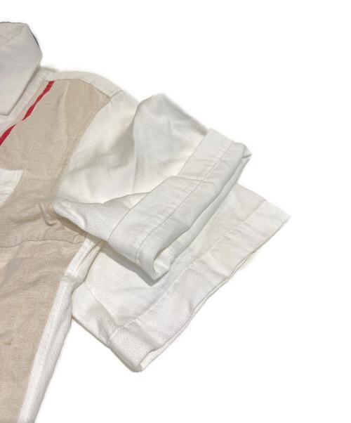 MARINE SERRE（マリーンセル）marine serre (マリーンセル) Tea Towel Bowling Shirt ホワイト サイズ:Lの古着・服飾アイテム