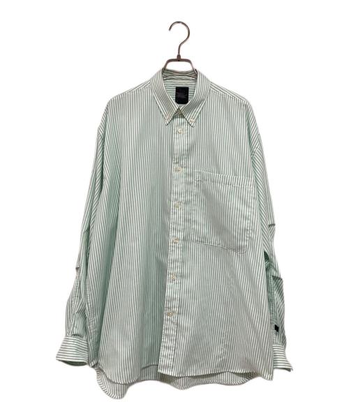 DAIWA PIER39（ダイワ ピア39）DAIWA PIER39 (ダイワ ピア39) TECH BUTTON DOWN SHIRTS グリーン×ホワイト サイズ:Mの古着・服飾アイテム