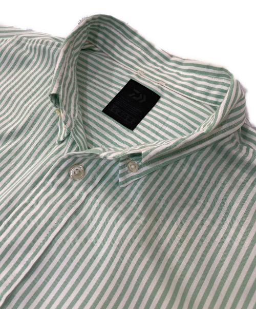 DAIWA PIER39（ダイワ ピア39）DAIWA PIER39 (ダイワ ピア39) TECH BUTTON DOWN SHIRTS グリーン×ホワイト サイズ:Mの古着・服飾アイテム