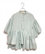 UNITED ARROWS TOKYOユナイテッドアローズトウキョウ）の古着「シャーリングブラウス」｜グリーン