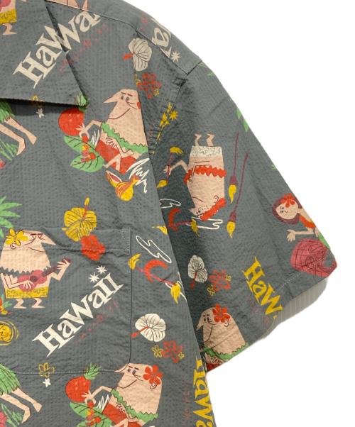 Sun Surf（サンサーフ）Sun Surf (サンサーフ) TRIP TO HAWAII-アロハシャツ レッド×グレー サイズ:XLの古着・服飾アイテム